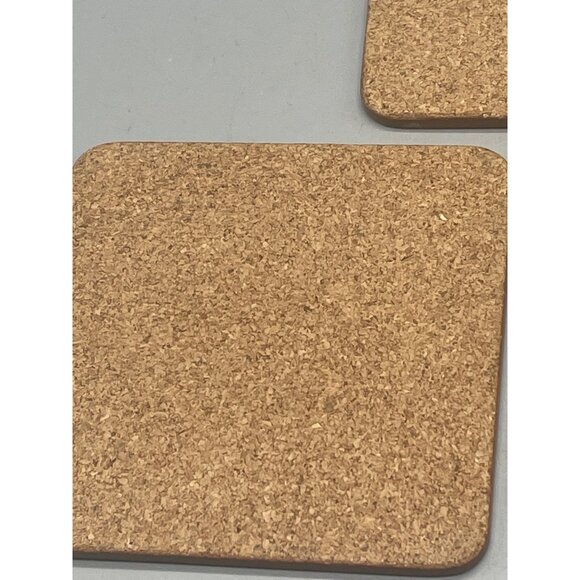 coasters set of 3 café cork back multi color dog cat bird 4x4" each READ - Picture 5 of 8